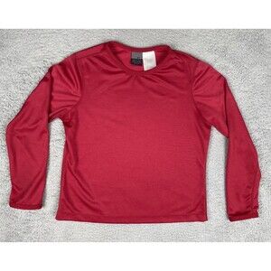 Vintage Nike Long Sleeve Shirt Womens Small 4-6 Red Athletic Training Running